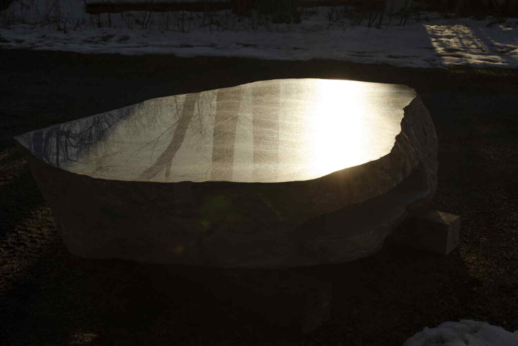 Polished Granite Boulder Table